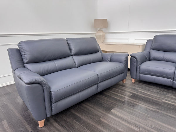 La Z Boy Vienna Pacific Leather 3 & 2 Seater Power Recliner Sofa Set