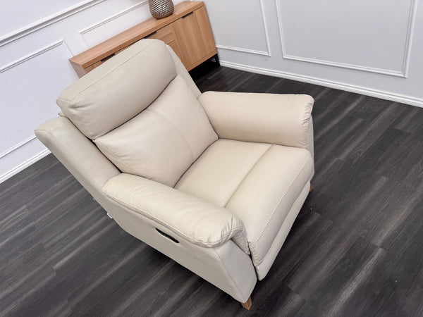 La Z Boy Kenzie Leather Power Recliner Power Headrest Leather Armchair