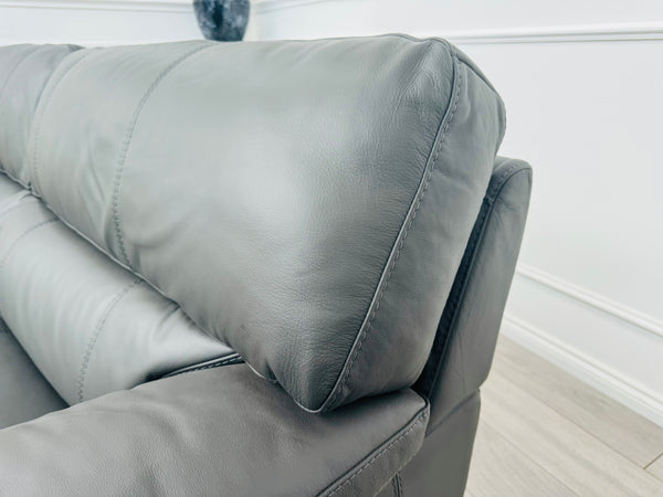Cozee Dark Grey Leather 2.5+2 Seater Sofa Set