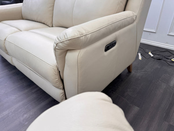 La Z Boy Kenzie Leather 3 Seater & Armchair Power Recliner Sofa Set