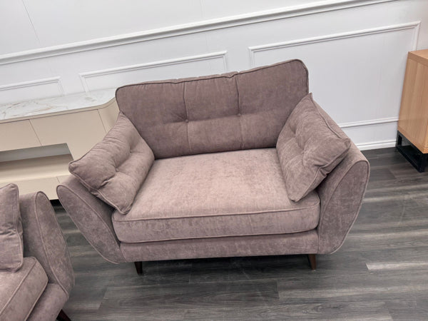 French Connection Zinc Mocha 4 Seater Sofa and Cuddle Loveseat Chair Sofa Set
