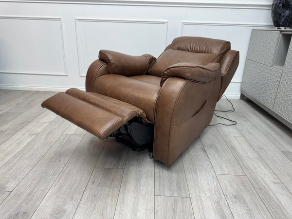 Parker Knoll Boston Leather Lift and Rise Recliner Armchair Brown Leather RRP £3445