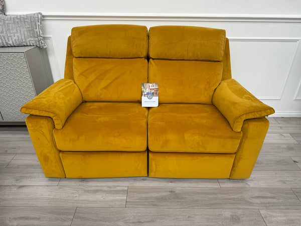 Thornbury/Harper 2+2 Seater Sofa Set Power Recliner Mustard RRP £7590