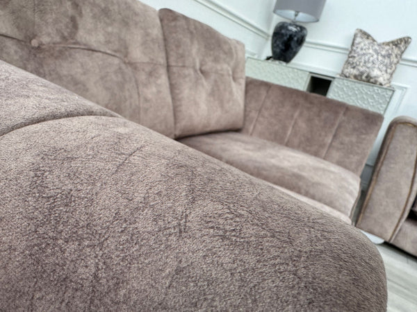 FURNITURE VILLAGE ARIANA 2+2 Seater Sofa Set Classic Back Dapple Chocolate