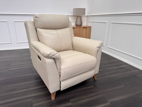 La Z Boy Kenzie Leather Power Recliner Power Headrest Leather Armchair