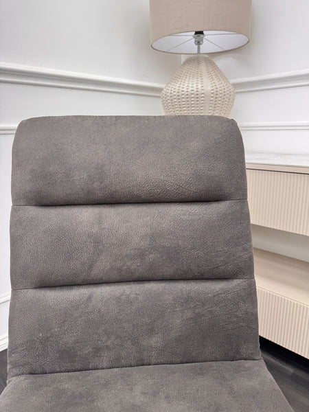 Njord Swivel Dining Chair Anthracite Grey Fabric (Choose Quantity)
