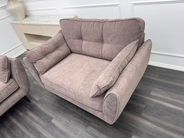 French Connection Zinc Mocha 4 Seater Sofa and Cuddle Loveseat Chair Sofa Set