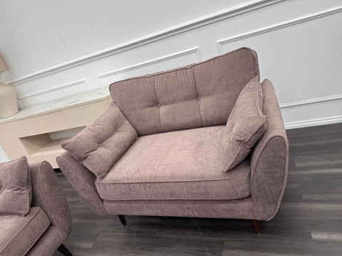 French Connection Zinc Mocha Cuddle Loveseat Sofa