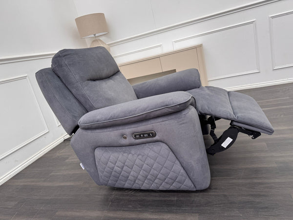 La Z Boy Austin Roxy Shadow Power Recliner Fabric Armchair