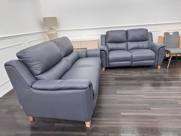 La Z Boy Vienna Pacific Leather 3 & 2 Seater Power Recliner Sofa Set