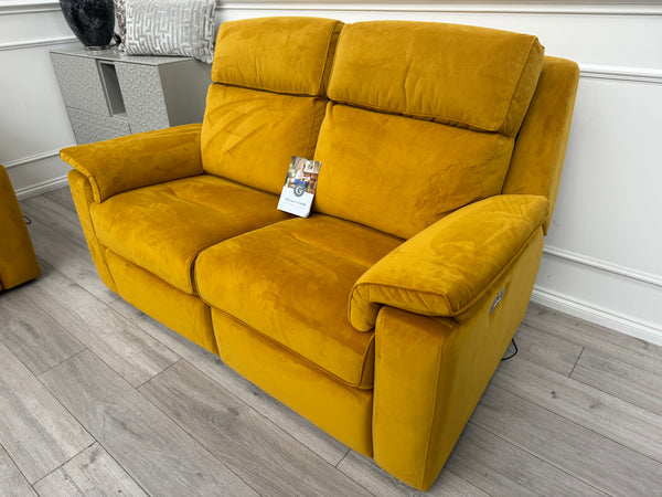 Thornbury/Harper 2+2 Seater Sofa Set Power Recliner Mustard RRP £7590