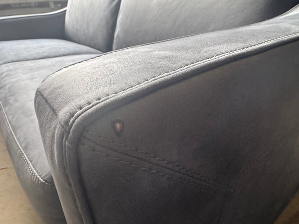 Furniture Village Optimus 3 Seater Sofabed + 2 Seater Sofa Set Navy Microfibre