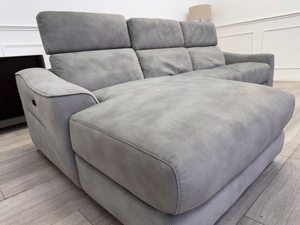 Xavier 3 Seater Fabric Power Recliner Chaise End Sofa L Shape Corner
