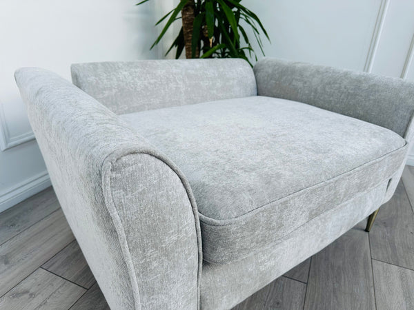 Grey Chenille Large Pet Sofa - Dog Sofa Bed