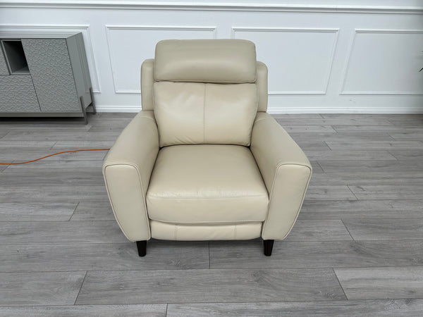 Zen Leather Power Recliner Chair Power Headrest Power Lumber