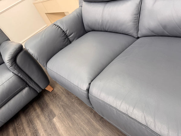 La Z Boy Vienna Pacific Leather 3 & 2 Seater Power Recliner Sofa Set
