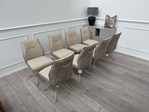 Furniture Village Mirage Taupe Beige Fabric Dining Chair (choose quantity)