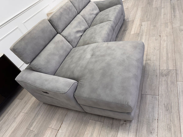 Xavier 3 Seater Fabric Power Recliner Chaise End Sofa L Shape Corner