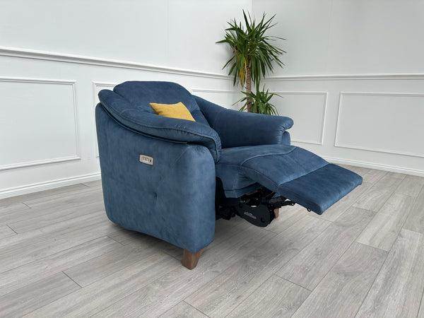 Jackson Power Recliner Armchair Stingray Indigo Fabric RRP £1,809