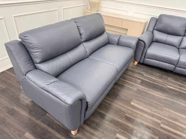 La Z Boy Vienna Pacific Leather 3 & 2 Seater Power Recliner Sofa Set