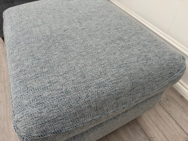 G Plan Jackson Duck Egg Blue Woven Fabric Footstool / Pouffe