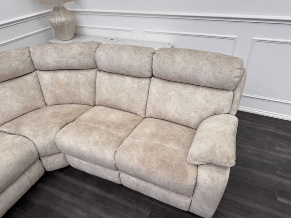 Moreno Large Corner Plush Velvet Set Power Recliner