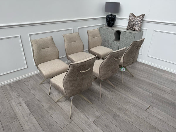 Furniture Village Mirage Taupe Beige Fabric Dining Chair (choose quantity)