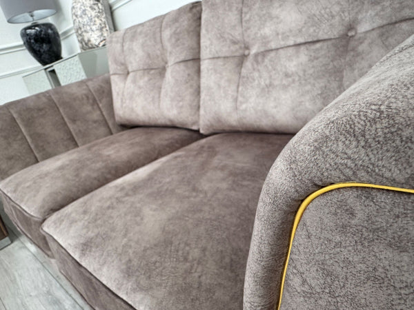 FURNITURE VILLAGE ARIANA 2+2 Seater Sofa Set Classic Back Dapple Chocolate