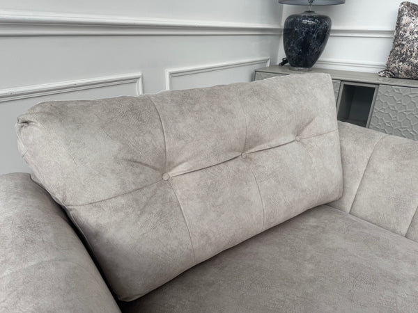 Furniture Village Ariana Classic Back Fabric Snuggler Armchair Cream Brass