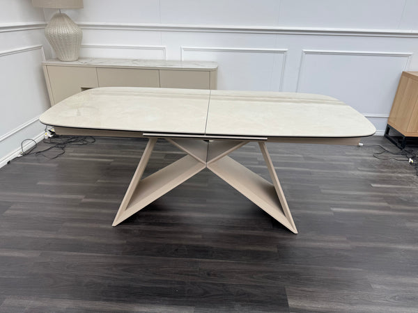 Mirage Large Extending Dining Table marble-effect ceramic top 180-240cm