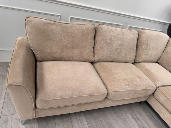 Legend Fabric Terminal End Corner Sofa Footstool Mushroom