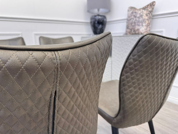 Murcia Grey Faux Leather Dining Chairs (Choose Quantity)