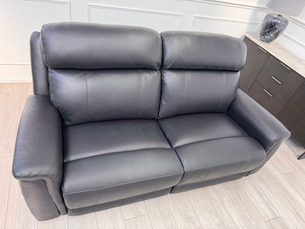 La-Z-Boy Paris 3 Seater Black Leather Power Recliner Sofa