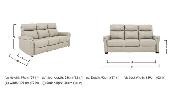 Piccolo Grey Leather 3 & 2 Seater Power Recliner Sofa Set