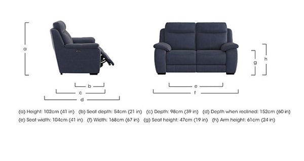 Starlight Light Blue Herringbone Fabric 3 & 2 Seater Power Recliner Sofa Set
