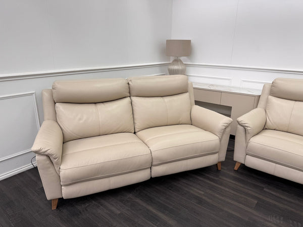 La Z Boy Kenzie Leather 3 & 2 Seater & Armchair Power Recliner Sofa Set