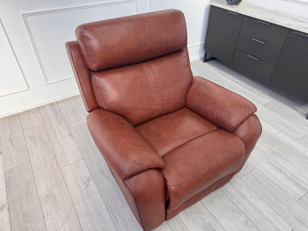 La-Z-Boy Winchester Brown Leather Power Recliner Armchair