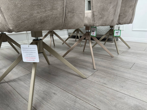 Furniture Village Mirage Taupe Beige Fabric Dining Chair (choose quantity)