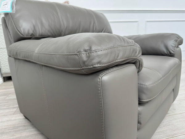 Cozee Armchair Set in Grey Pure Leather