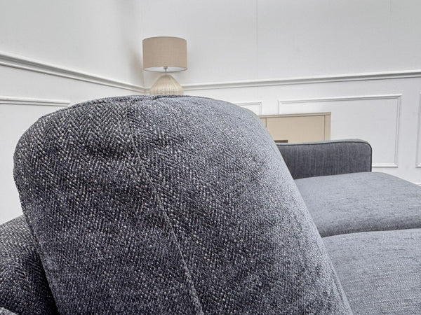 Optimus 3 Seater Grey Fabric Sofa Pull Out Bed Including Mattress