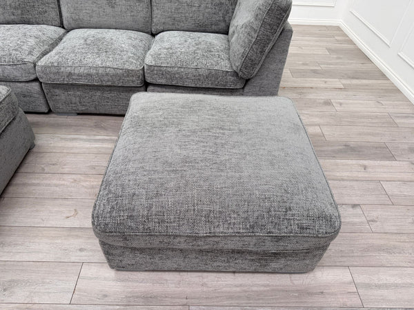 Ugo Small U Shape Grey Fabric Corner Sofa