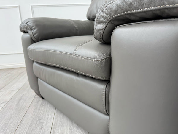 Cozee Armchair Set in Grey Pure Leather