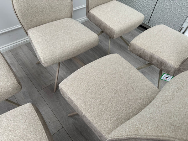 Furniture Village Mirage Taupe Beige Fabric Dining Chair (choose quantity)