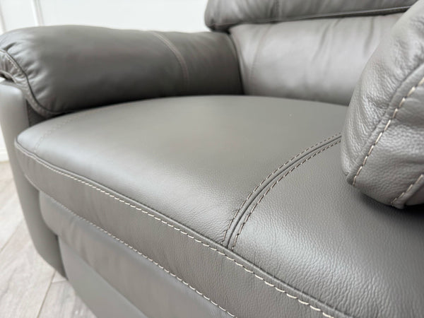 Cozee Armchair Set in Grey Pure Leather