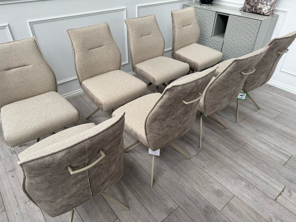 Furniture Village Mirage Taupe Beige Fabric Dining Chair (choose quantity)