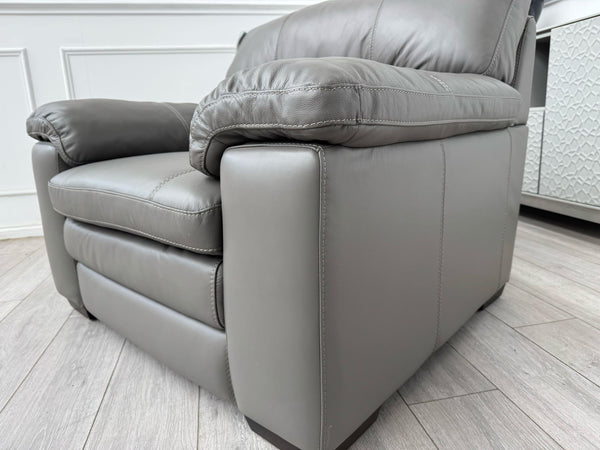 Cozee Armchair Set in Grey Pure Leather