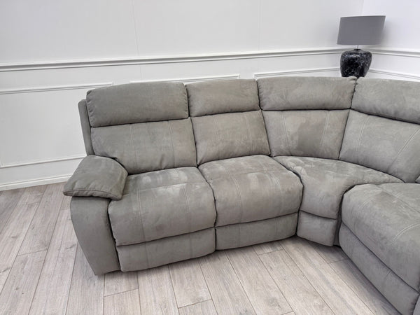 Moreno Large Corner Grey Fabric Power Recliner