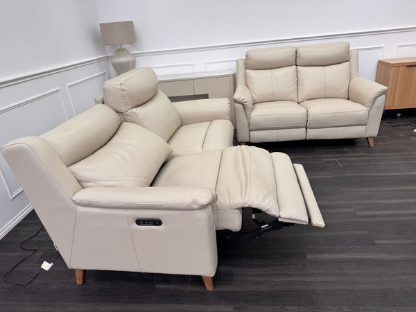 La Z Boy Kenzie Leather 3 & 2 Seater Power Recliner Sofa Set
