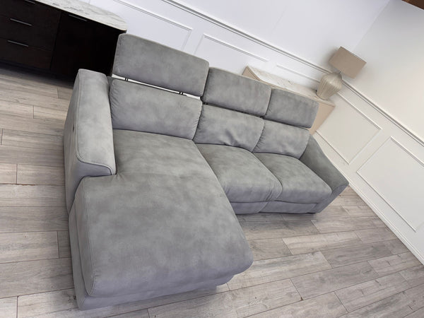 Xavier 3 Seater Fabric Power Recliner Chaise End Sofa L Shape Corner