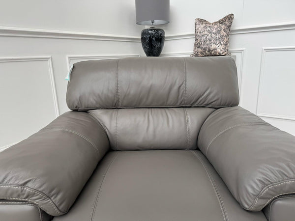 Cozee Armchair Set in Grey Pure Leather